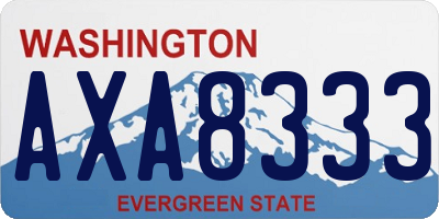 WA license plate AXA8333