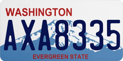 WA license plate AXA8335