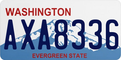 WA license plate AXA8336