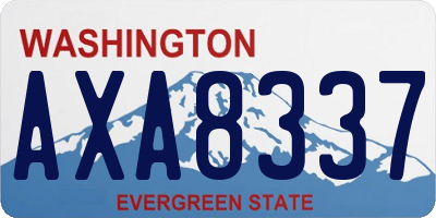 WA license plate AXA8337