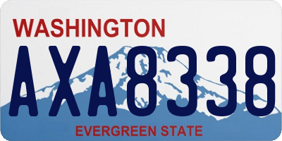 WA license plate AXA8338
