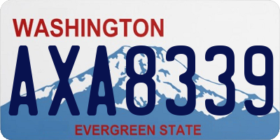 WA license plate AXA8339
