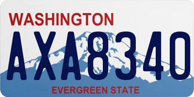 WA license plate AXA8340