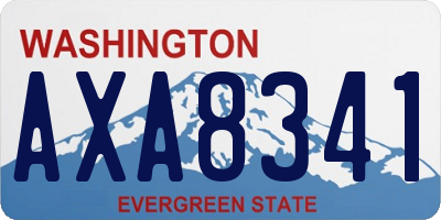 WA license plate AXA8341