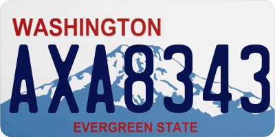 WA license plate AXA8343