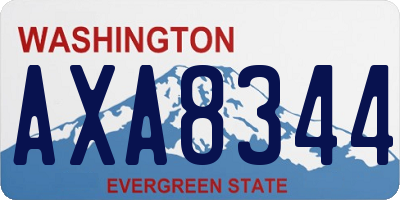 WA license plate AXA8344