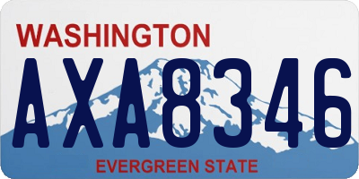 WA license plate AXA8346