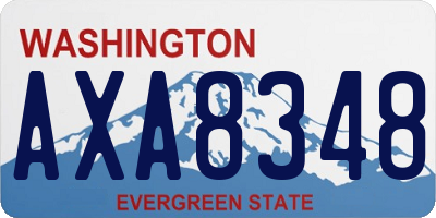 WA license plate AXA8348