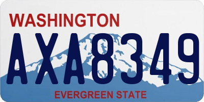 WA license plate AXA8349