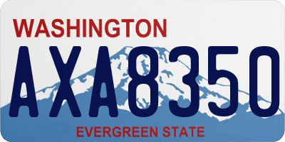 WA license plate AXA8350