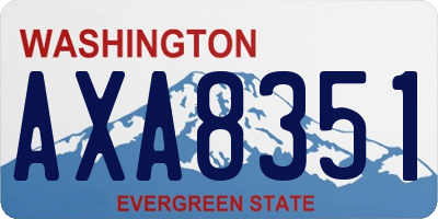 WA license plate AXA8351