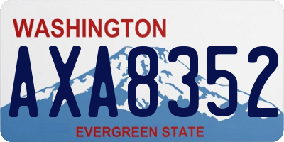 WA license plate AXA8352