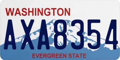 WA license plate AXA8354