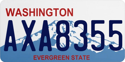 WA license plate AXA8355