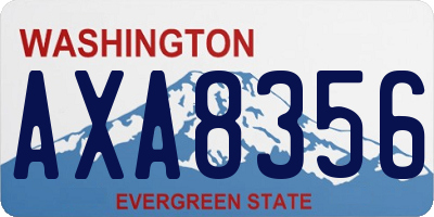 WA license plate AXA8356