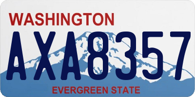 WA license plate AXA8357