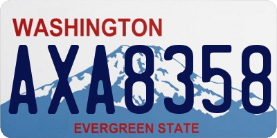 WA license plate AXA8358