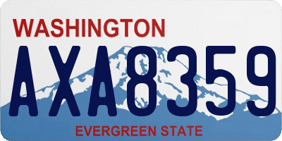 WA license plate AXA8359