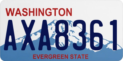WA license plate AXA8361