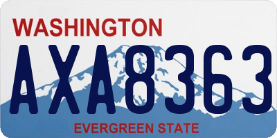 WA license plate AXA8363