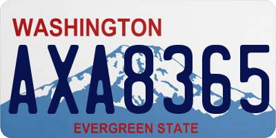 WA license plate AXA8365