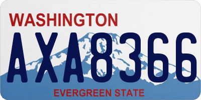 WA license plate AXA8366