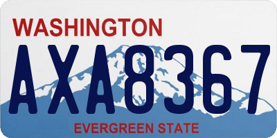 WA license plate AXA8367