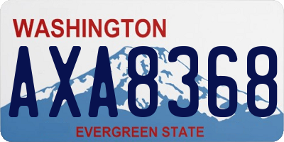 WA license plate AXA8368