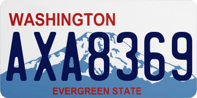 WA license plate AXA8369