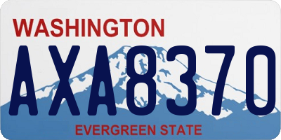WA license plate AXA8370