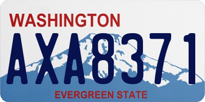 WA license plate AXA8371