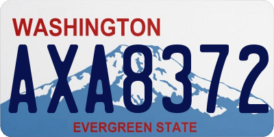 WA license plate AXA8372