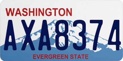 WA license plate AXA8374