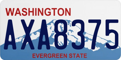 WA license plate AXA8375
