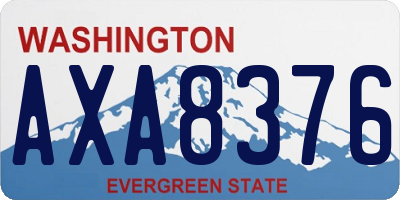 WA license plate AXA8376