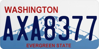 WA license plate AXA8377