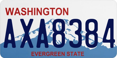 WA license plate AXA8384