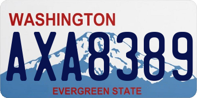 WA license plate AXA8389