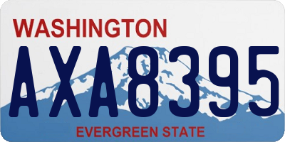 WA license plate AXA8395