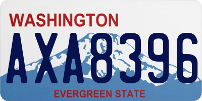 WA license plate AXA8396