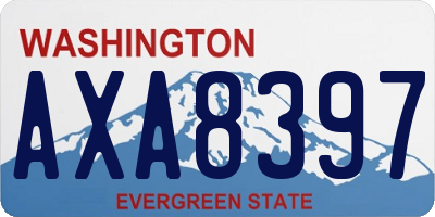 WA license plate AXA8397
