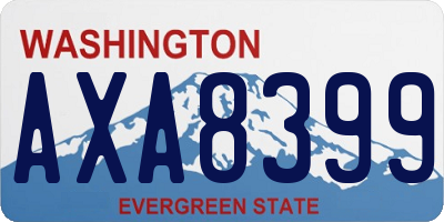 WA license plate AXA8399