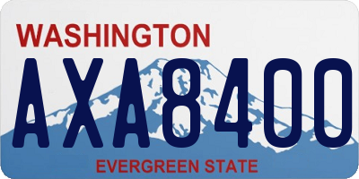 WA license plate AXA8400