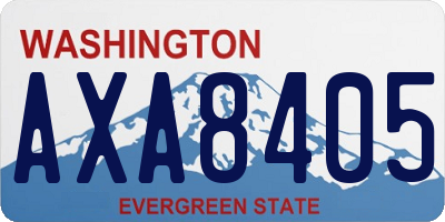 WA license plate AXA8405