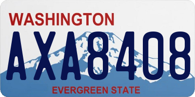 WA license plate AXA8408