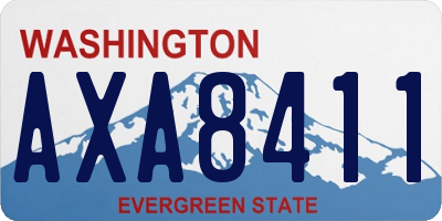 WA license plate AXA8411