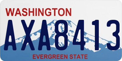 WA license plate AXA8413