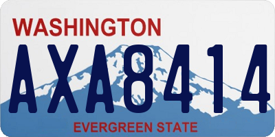 WA license plate AXA8414