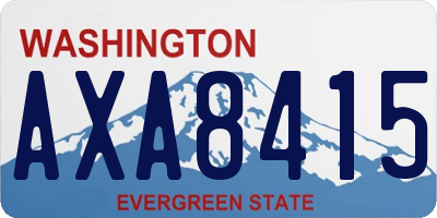 WA license plate AXA8415