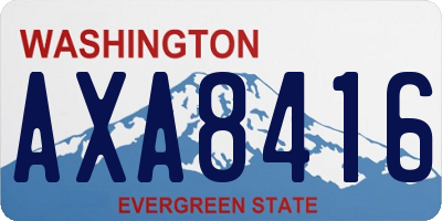 WA license plate AXA8416